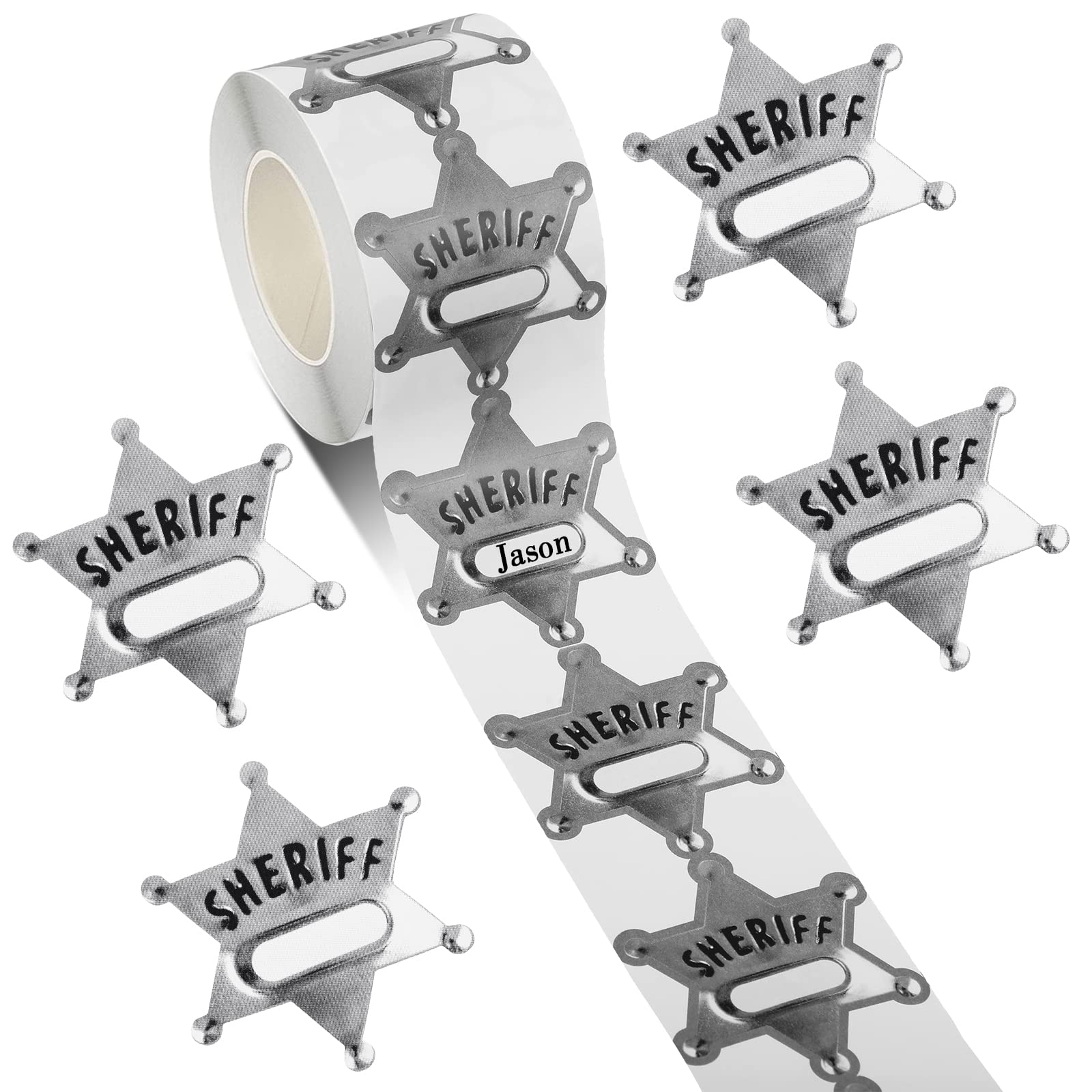 Buy 600 Pieces Badge Name Tag Sticker Cop Officer Party Sticker Badge