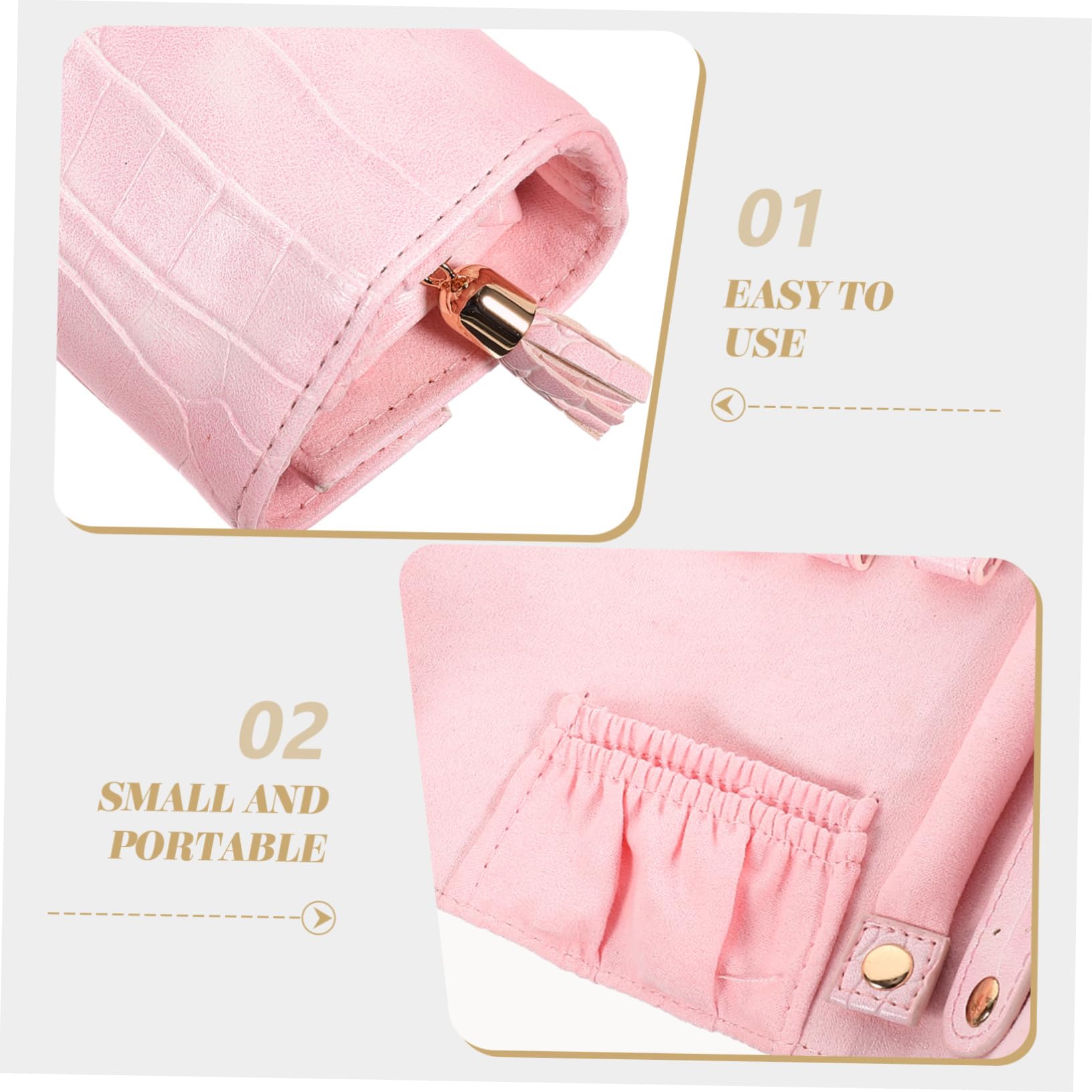 Cabilock 5piezas Organizador De Joyas De Viaje Estuche De Almacenamiento Para Collares y Pendientes Bolsa De Joyas y Ligera Para Viajes y Actividades Al Aire