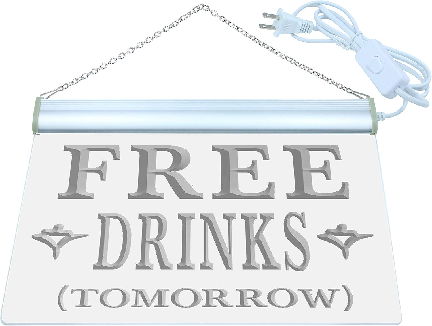 ADVPRO Free Drinks Tomorrow Beer Bar LED Neon Sign Purple 16 x 12 Inches st4s43-i649-p