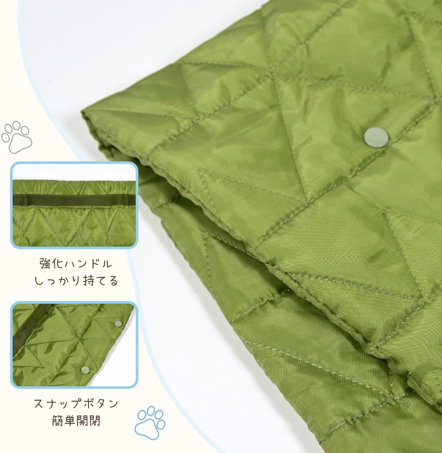 Portable Foldable Dog Bed for Small to Large Dogs & Cats Under 85lbs, Lightweight Pet Sleeping Mat for Indoor Outdoor Use, Travel Camping Picnic Pet Mat, Sofa Cover (OliveGreen-51 x 36 in)