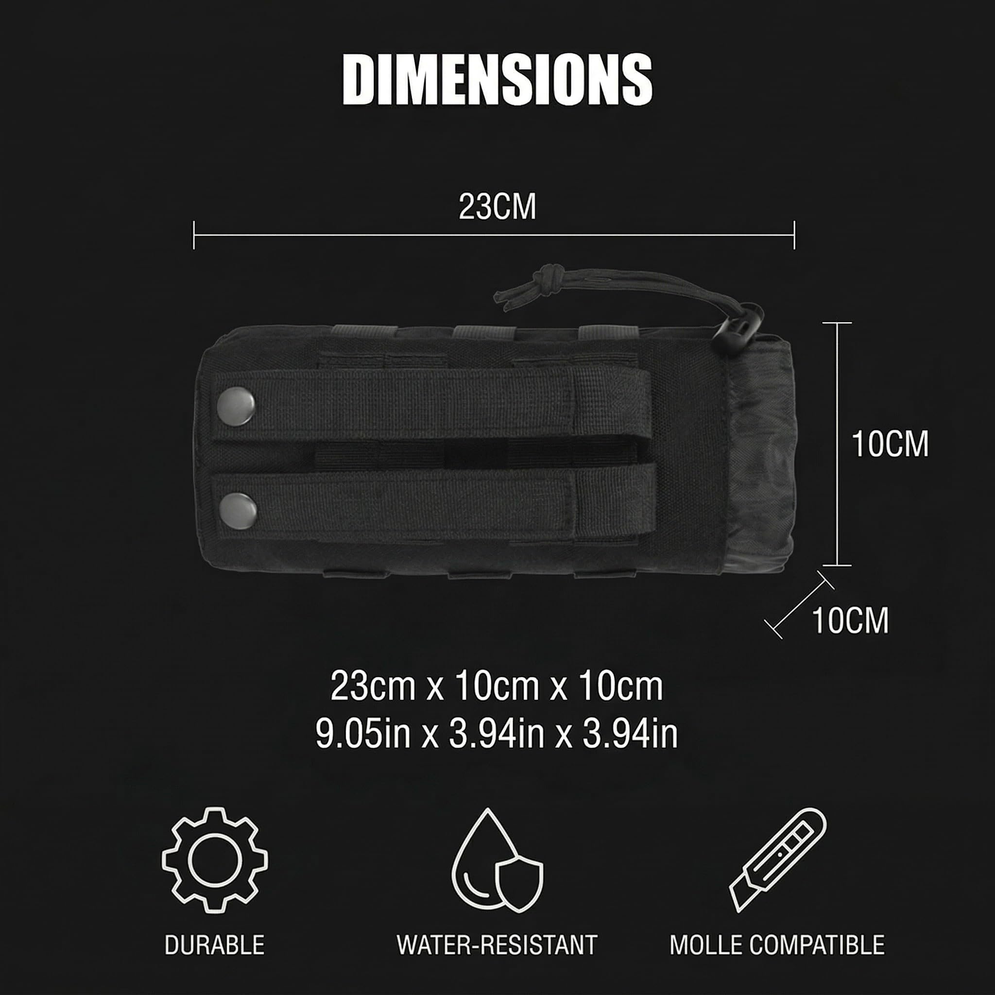 HAGNA Portabidones Bicicleta, Bolsa De Soporte Para Botella, Manillar Para Bicicleta Soporte Para Bebidas Con Aislamiento Bolsa De Almacenamiento Para Bicicleta De Montaña (Negro)