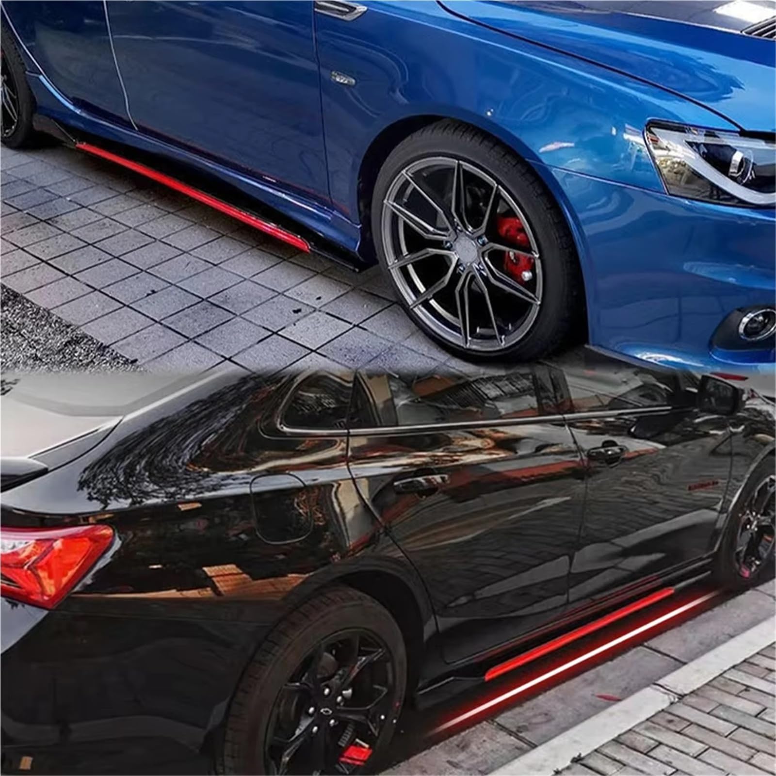 Extension De Jupes Latérales Pour BMW, 8x2.2m/2m, Séparateurs à Bascule, Diffuseur D'aile Pour BMW E39, E46, E53, E90, E92, E60, E70, X6, E71, Tous Les Modèles