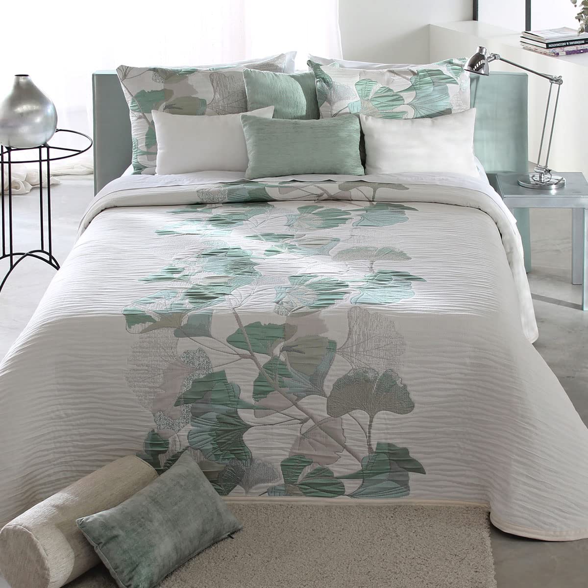 Reig Marti Colcha Capa LINNEO - Cama 150 Cm - Color Verde C04