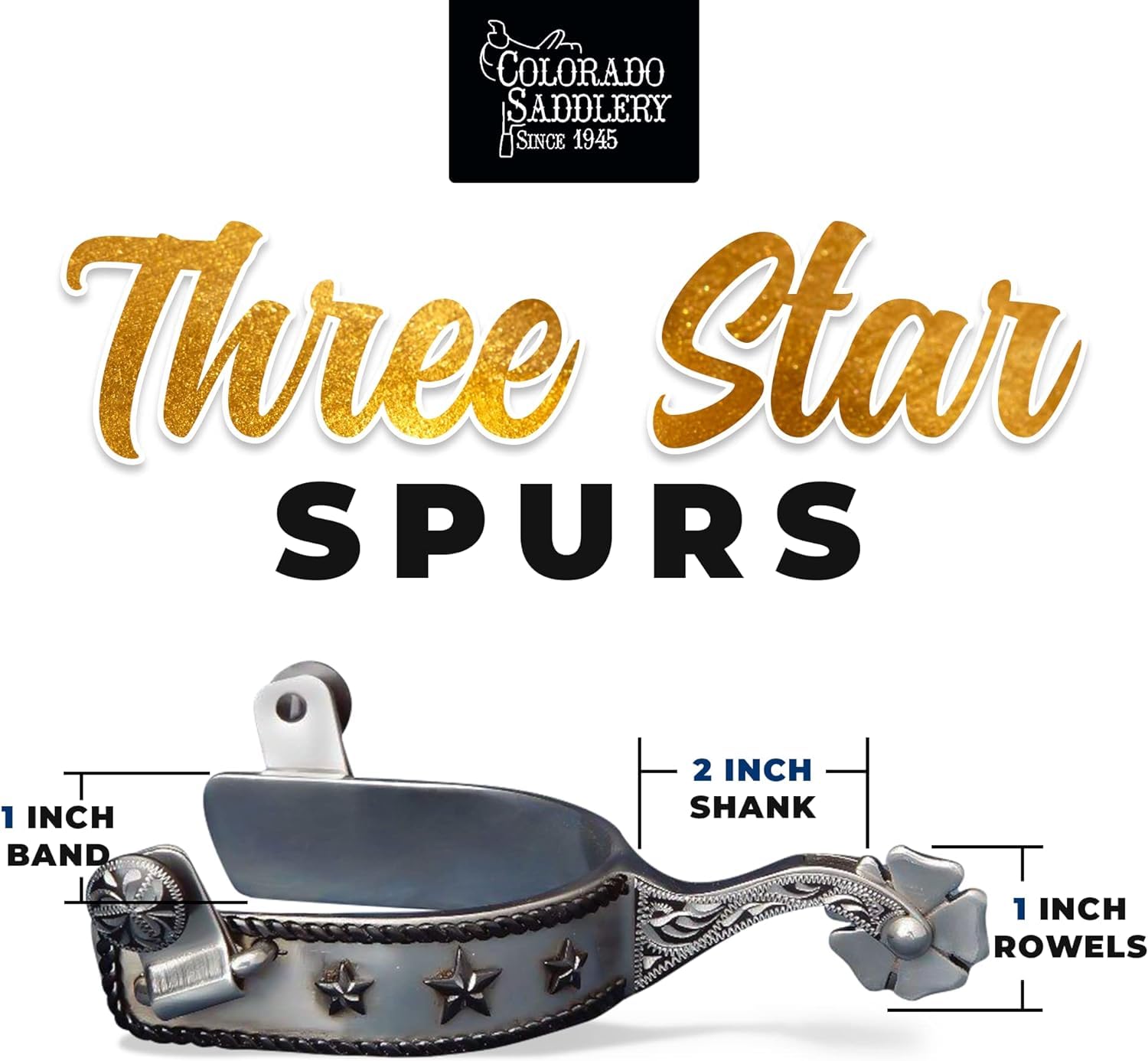 Colorado Saddlery Pfeilsporen Aus Stahl – Western-Sporen Mit Jingle Bobs, Paarweise