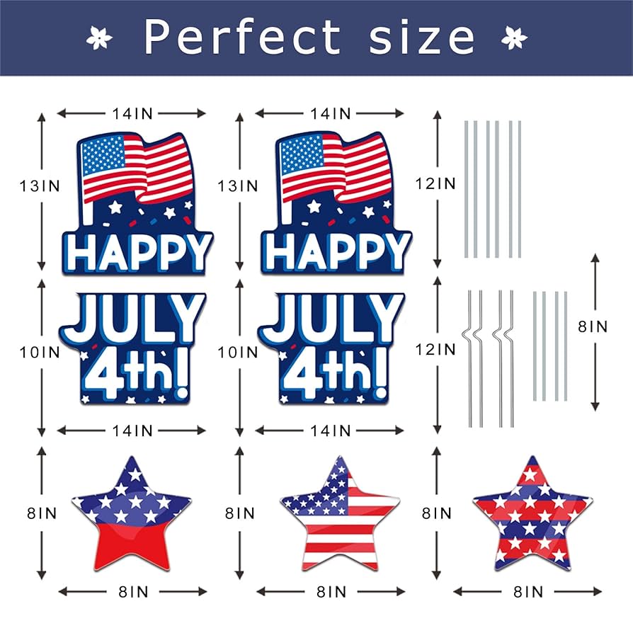 Amazon.com : Large Memorial Day Yard Sign Decorations Kits outdoor - 35 amazon-com-large-memorial-day-yard-sign-decorations-kits-outdoor-35-tall-4th-of-july-yard-signs-with-patriotic-stars-set-of-7-independence-day-garden-lawn-decorations-outdoor-red