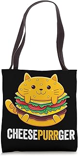CheesePurrger | Cheese Burger Hamburger Cat Tote Bag