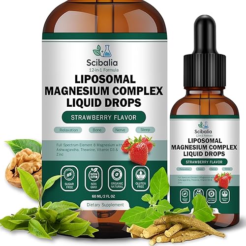 Complejo de magnesio Suplemento 8 Elemental 1000mg - Glicinato de magnesio, citrato, malato, taurato, quelado para una fácil absorción para la