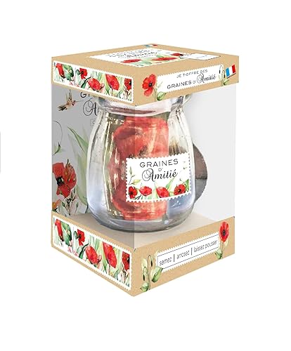 Je t'offre des graines d'amitié: Avec 1 joli flacon d'apothicaire, 1 sachet de graines de coquelicot, 1 pastille de tourbe et 1 livret