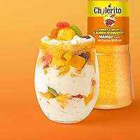 Vista 4 de EL CHILERITO Caramelo en polvo sabor a mango Chamoy 31.75 oz/ 31.5 onzas líquidas - Para dulces, aperitivos, pasteles, bebidas y cócteles - Para