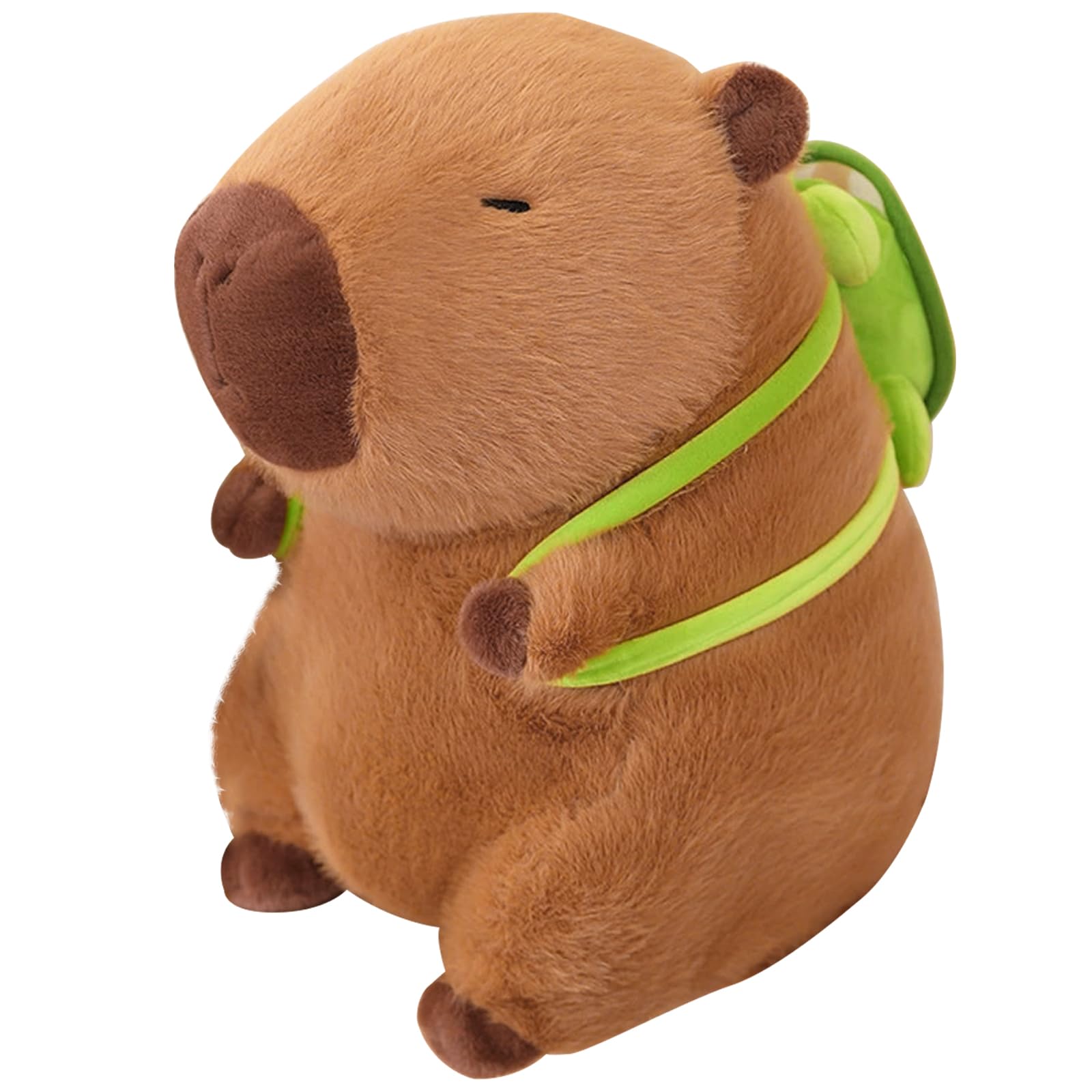 Kunaxku Peluche de Capybara con Mochila de Tortuga para Niños (33 cm) - Regalo Ideal