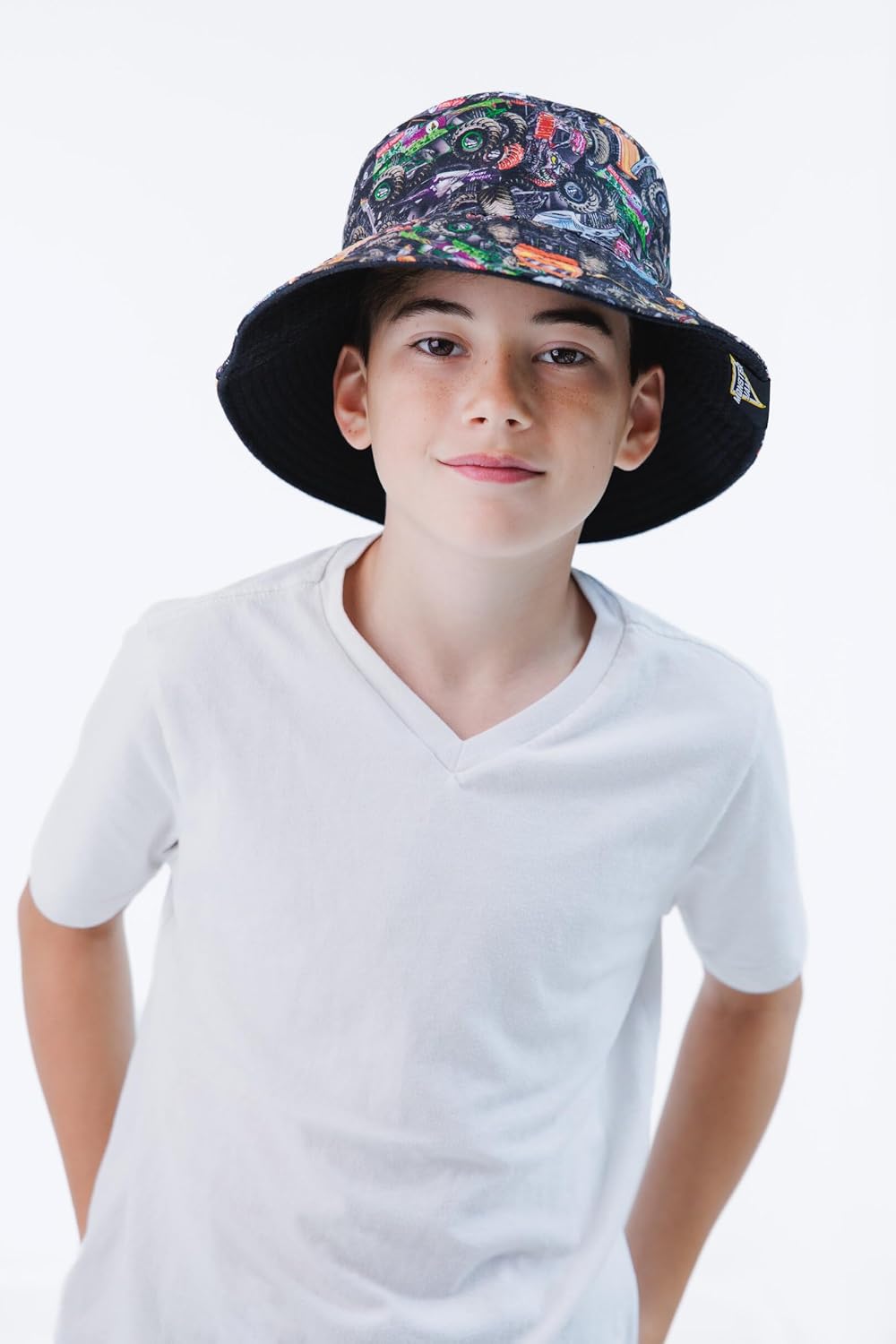 Monster Jam El Toro Loco Grave Digger Maximum Destruction Megalodon Monster Mutt Zombie Bucket Sun Hat One Size