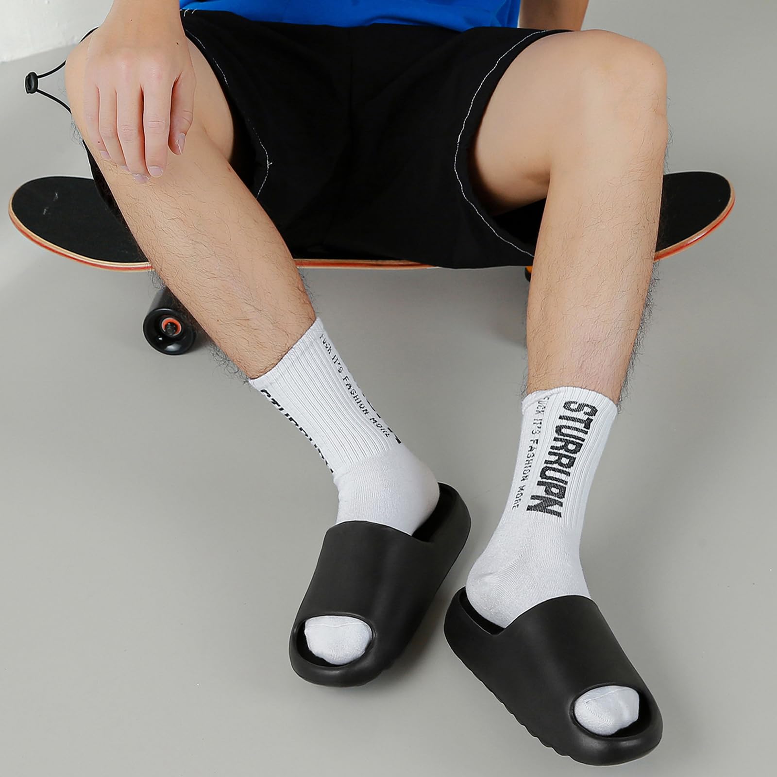 Chaussons Femme Homme Pantoufles, Antiderapant Confortable Sandale Homme, Ete Claquettes Tongue Chaussures Slide