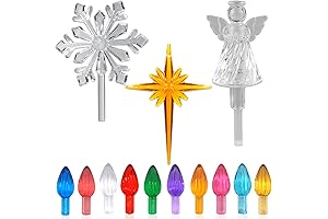 Charming Ceramic Tree Illumination: 110-Piece Christmas Light Symphony