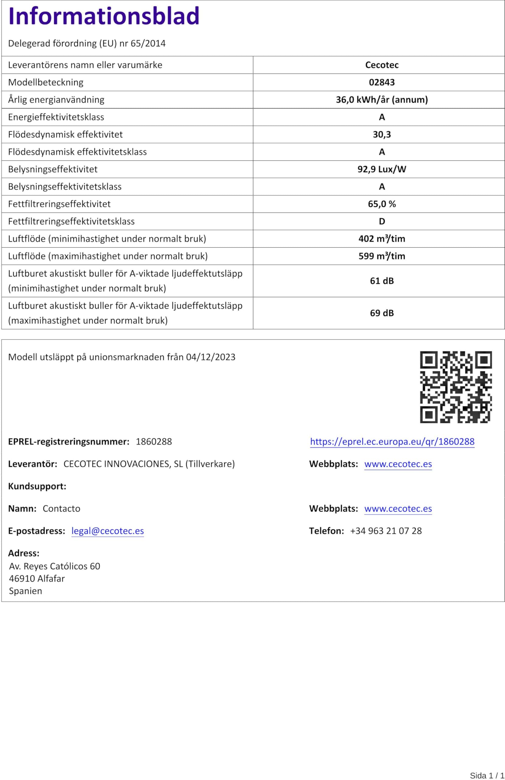 Cecotec Bolero Flux PM 906500 Black A Dunstabzugshaube, 90 cm, Motor 165 W, schwarzes Finish, Saugleistung 650 m³/h, mechanische Steuerung, 3 Leistungsstufen, Licht und Kohlefilter