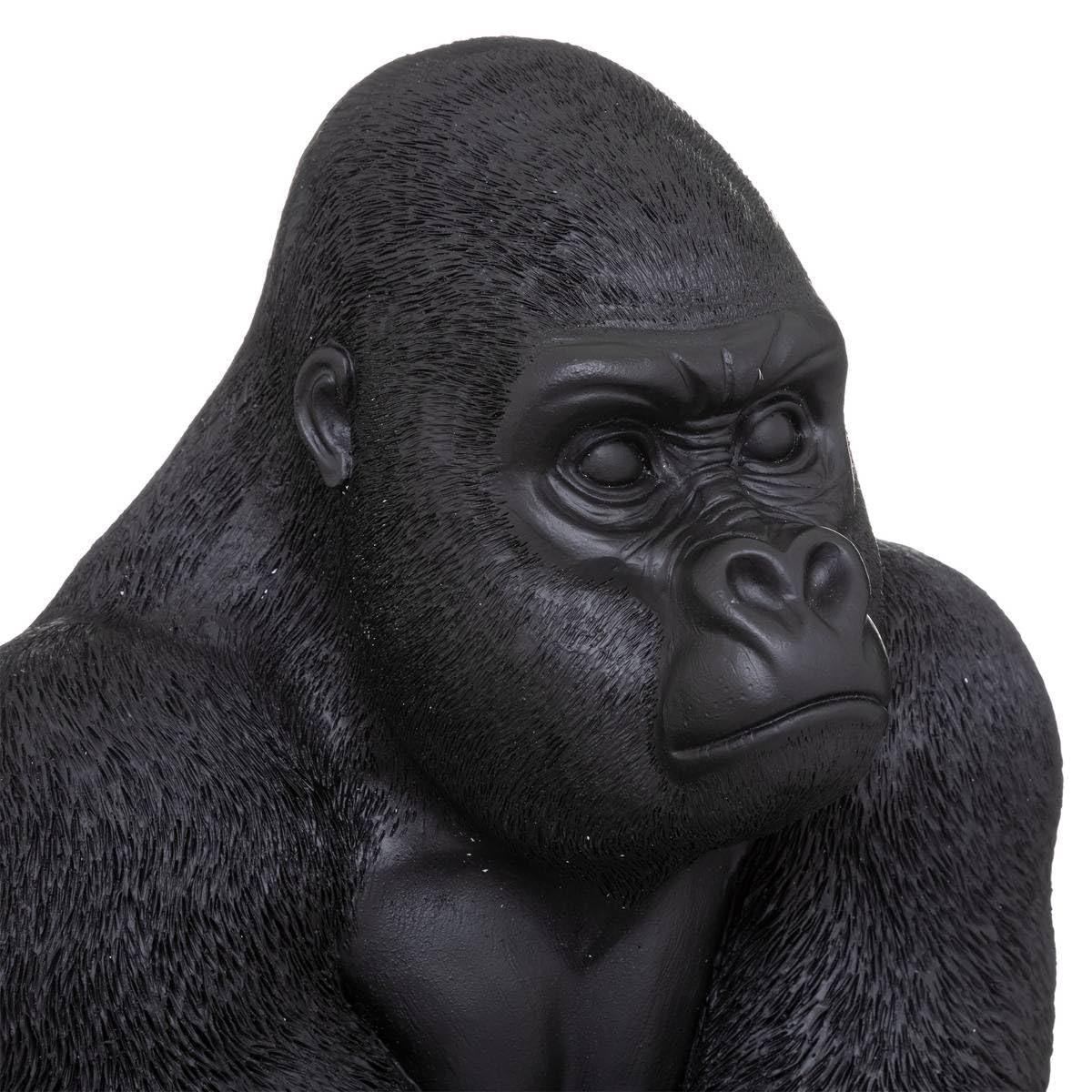 ATMOSPHERA CREATEUR D'INTERIEUR - Statuetta di gorilla in resina nera h68cm