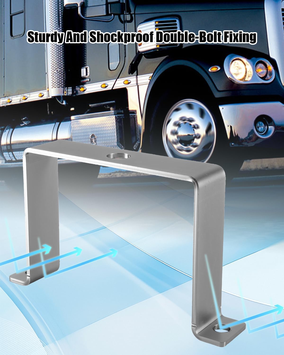 Hubodometer Bracket Fit for Stemco 650-0598 Hubodometer, 5-1/2 Inch Bolt Circle Hubs, 3/8 Inch Side Holes Trucks Trailers Mount
