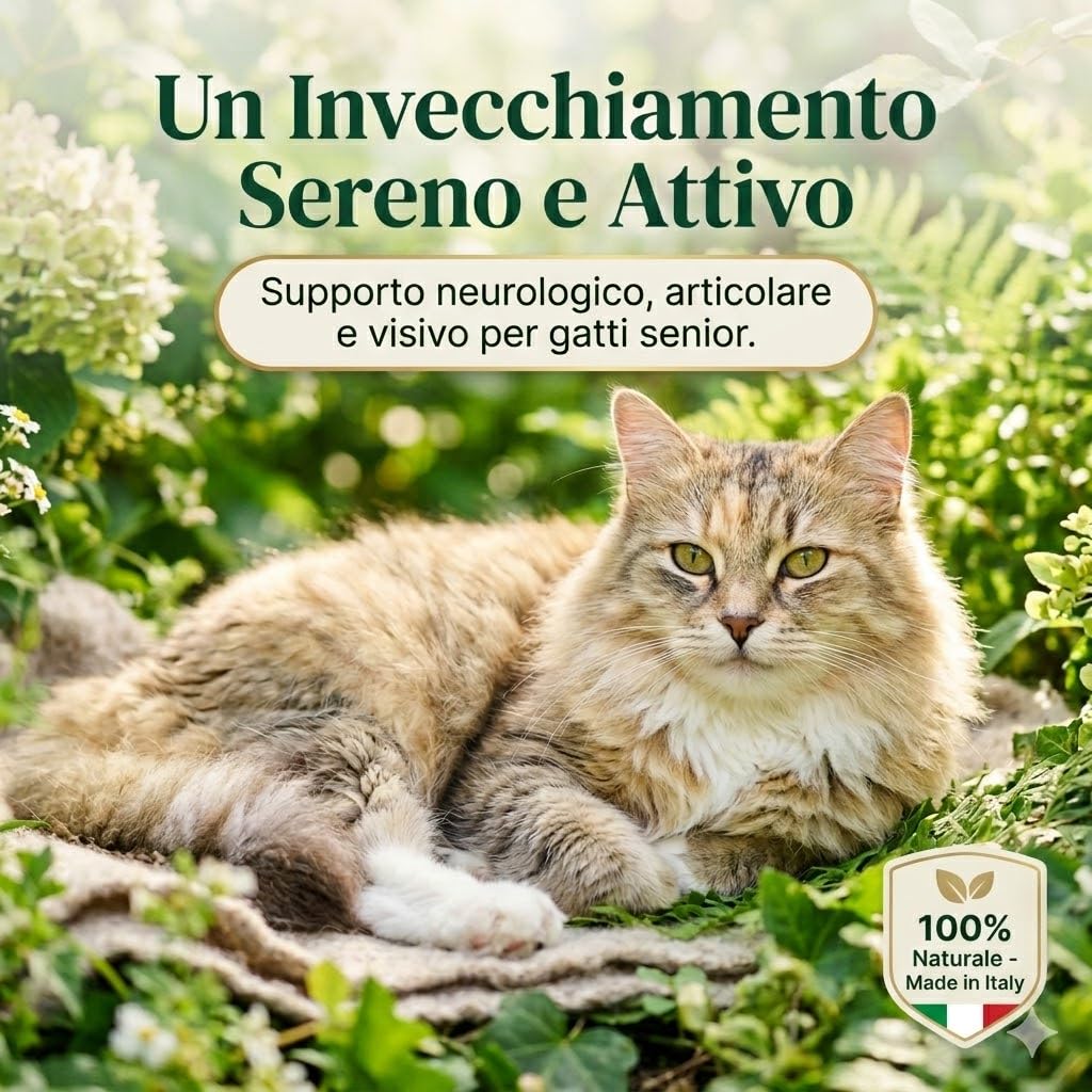ABIOMAXX Senior Cat – Favorisce il benessere quotidiano del gatto anziano – (60 compresse)