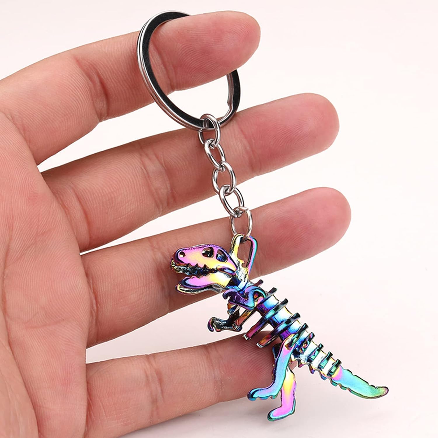 Creative Skull Dino Keychain for Men Boyfriend Husband Funny Gifts, Personalized Dinosaur Keychains for Him Boys Backpack Charms - Image 2