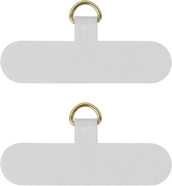 Phone Strap Tab, COCASES 4 Pack Phone Tether Tab Phone Strap Replacement Parts for iPhone Samsung Smartphones Grey x 2 | ユニバーサル交換用電話リーシュチャームパッチコネクター。iPhone、Android、Samsung、スマートフォン、携帯電話に対応。