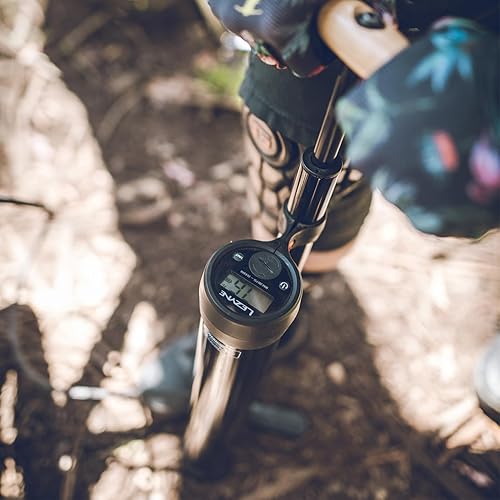 Miniatura 4 de Lezyne Bomba de piso de bicicleta de presión sobre marcha, portabrocas ABS-1, válvula Presta y Schrader, compatible con tubeless, carretera,