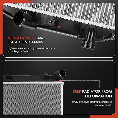 Miniatura 6 de A-Premium Conjunto de radiador de refrigerante del motor compatible con Subaru Forester 2019 2020 2021 2.5L, repuesto # 45111SJ000