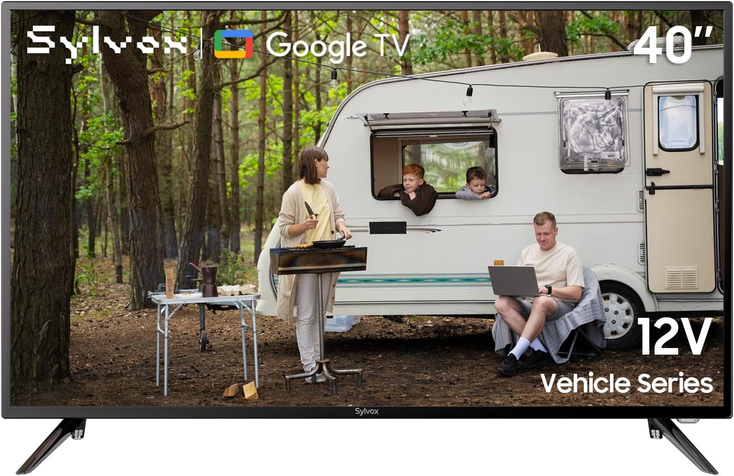 – 40 inch Smart TV, 1080P FHD, HiFi Speakers, DC/AC Powered, Wide Voltage Protection, Works with Google Assistant, App Store, 12V TV for Motorhomes, Caravan, Home, Vehicle