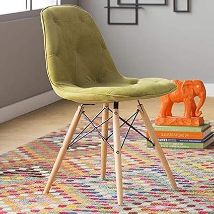 Finch Fox Eames Replica Cushioned Dining Chair/Cafe Chair/Side Chair/Accent Chair (Green) Color