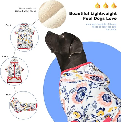 Miniatura 2 de LovinPet Sudaderas con capucha para perro grande - Suéter de temperatura de bloqueo para cachorros tela ligera actualizada con estampado colorido