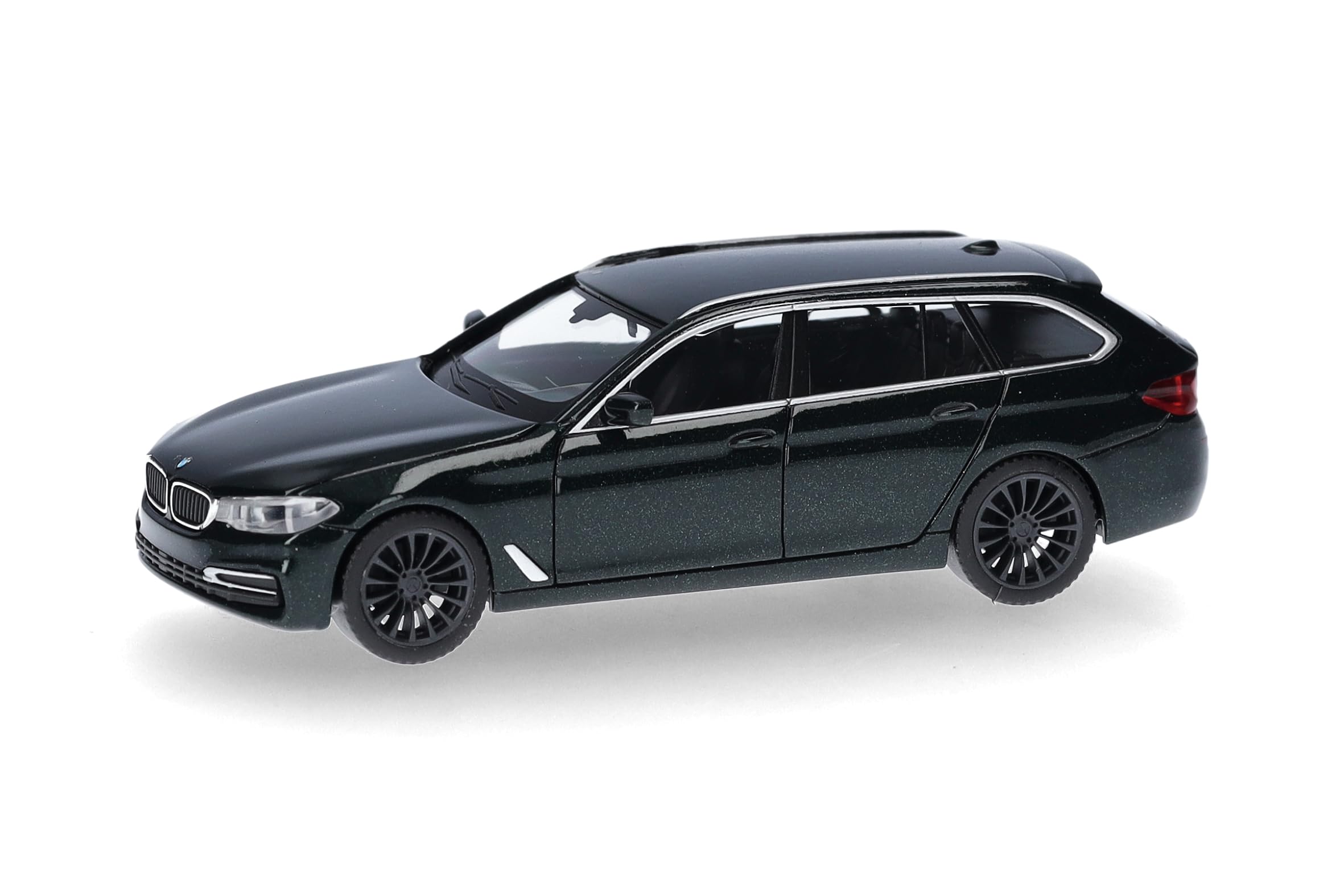 Herpa model car BMW 5 Series Touring (G31), Oxford green II, 1:87 scale miniature, collector’s item, Made in Germany, plastic model