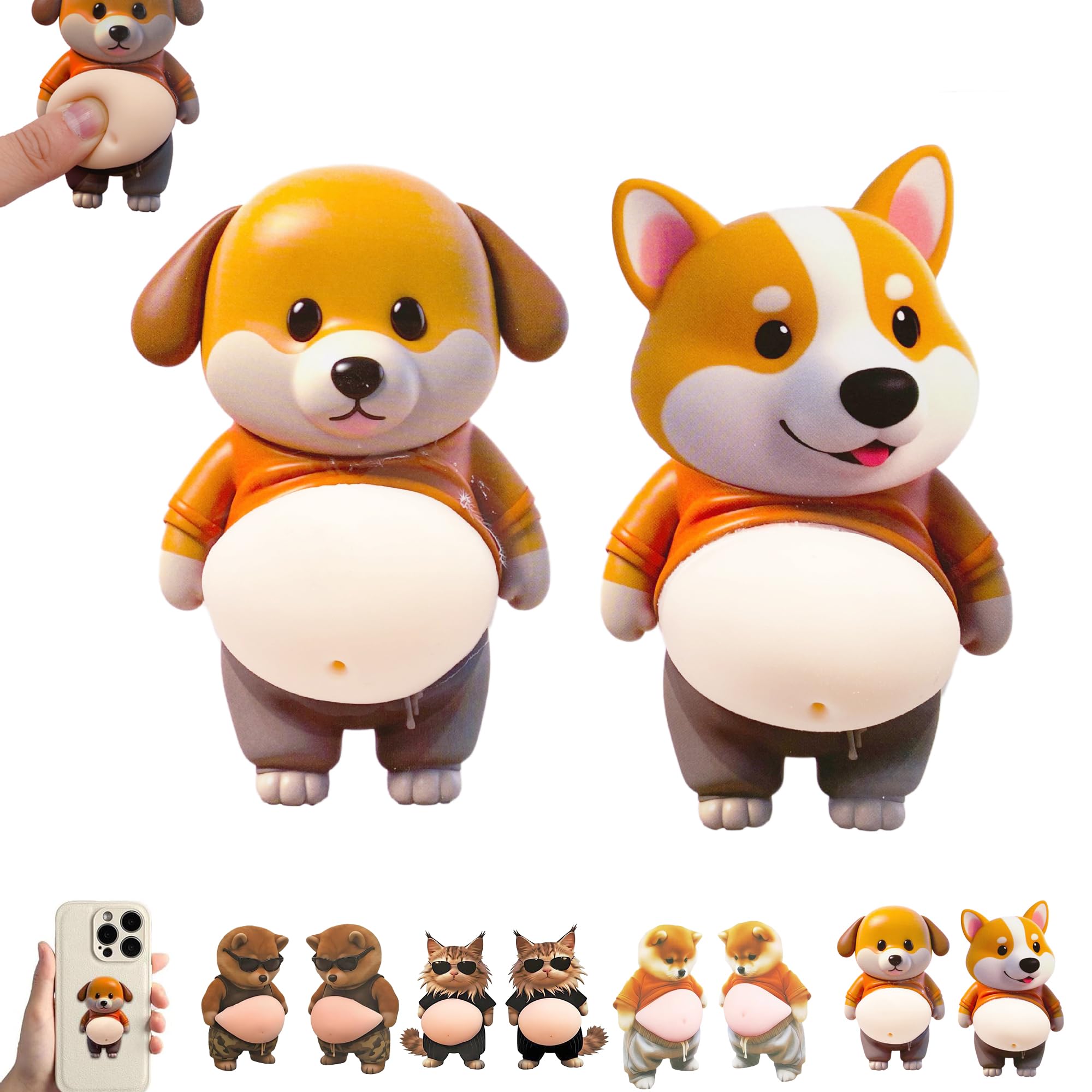 Amazon.co.jp: 犬 お腹 シール 3D【2025新型】柔らかいお腹 ぷにぷに