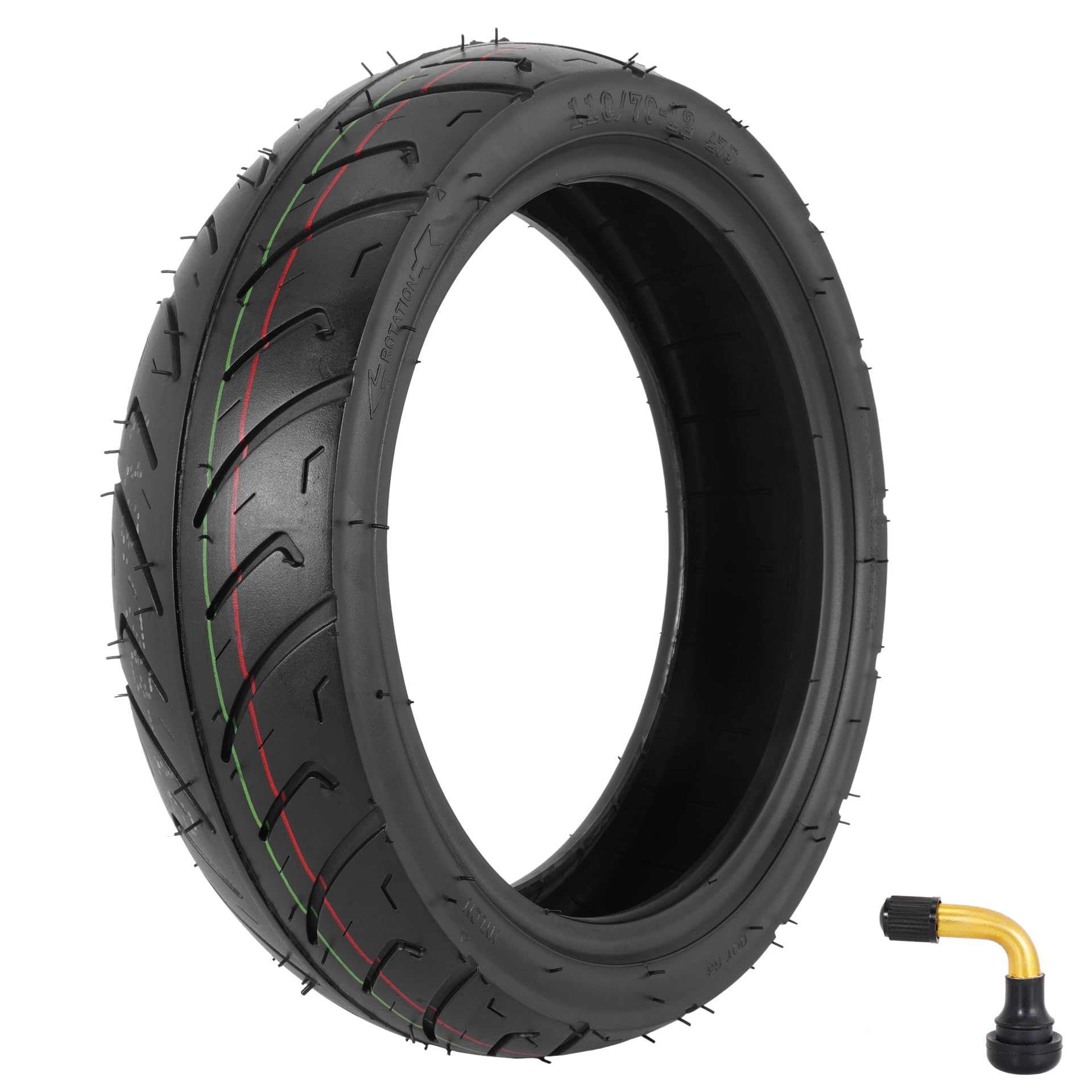 Photo 1 of 110/70-12 Tubeless Tire for Scooter Moped - TL - 47 J 6PR - 1 PACK