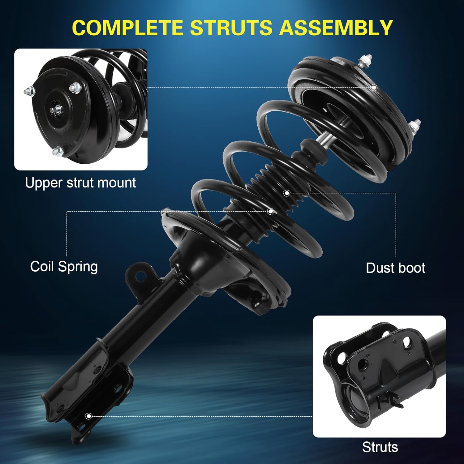 Front Rear Struts Assembly Shock Absorber with Coil Spring for HYUNDAI for Santa Fe 2007-2009,11285 11286 344500