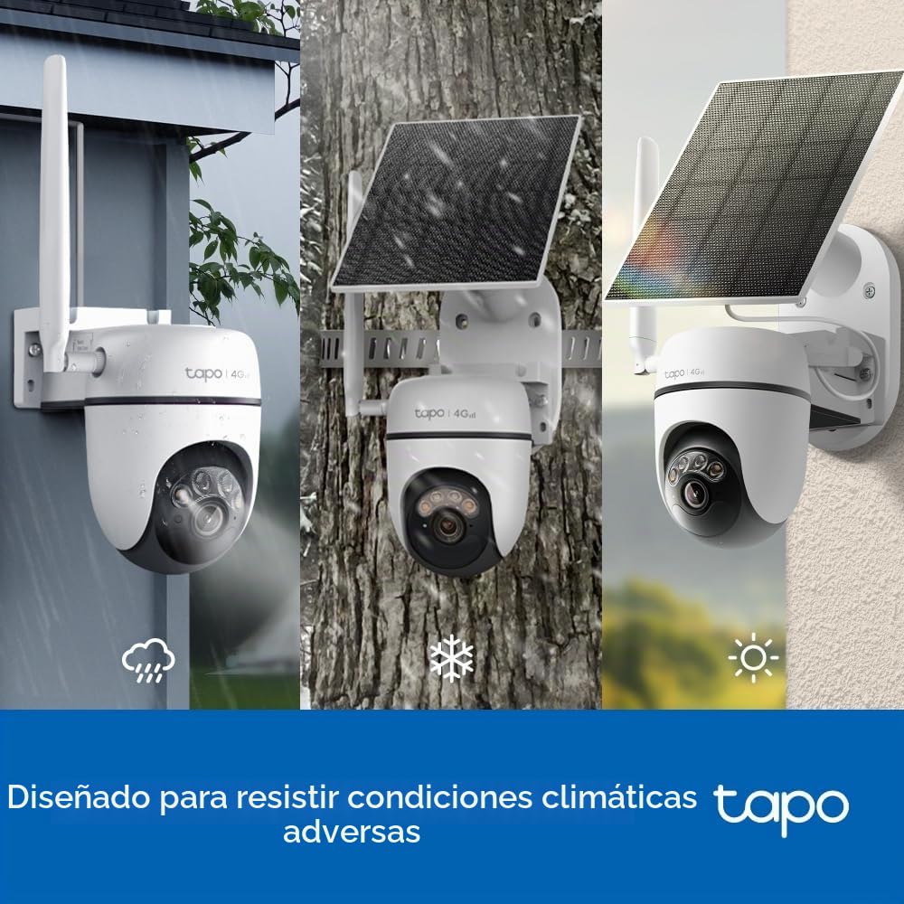 Tapo C615G KIT 2K 3MP Cámara de seguridad solar para exteriores inalámbrica, cámara de seguridad 4G con ranura SIM, cámara de visión nocturna a color al aire libre, detección de IA CCTV, IP65, sin hub