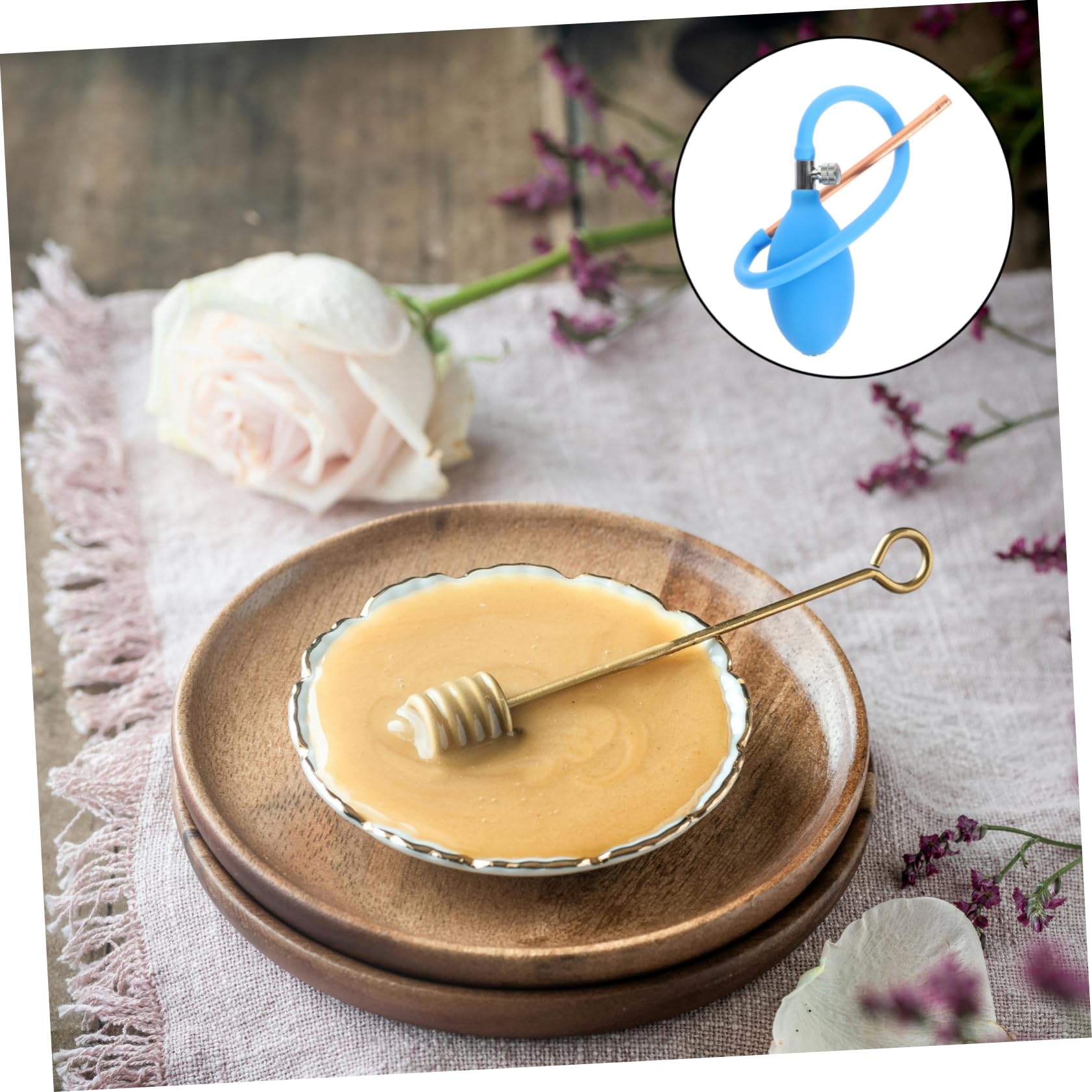 Cabilock 4 Piezas Molde Hombre Soplador De Azúcar Ventilador Pasta De Azúcar Galletas Sopladora Suministro para Hornear Bomba para Decorar Fondant Herramienta De Arte De Blue Cobre