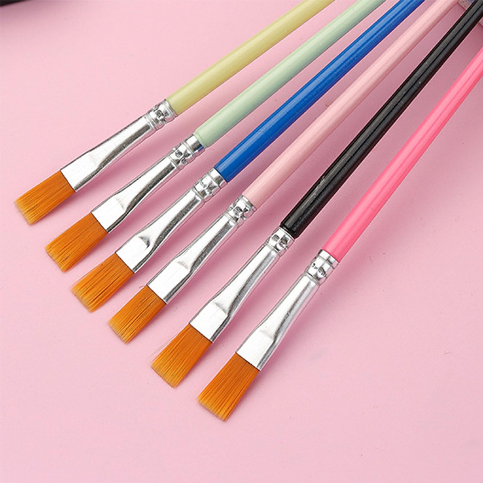 MSC Set Di 10 Pennelli In Nylon Per Pittura, Acquerello, Olio, Acrilico, Ceramica, Manici In Legno, Dimensioni Assortite (5/8 A 2/0), Blu