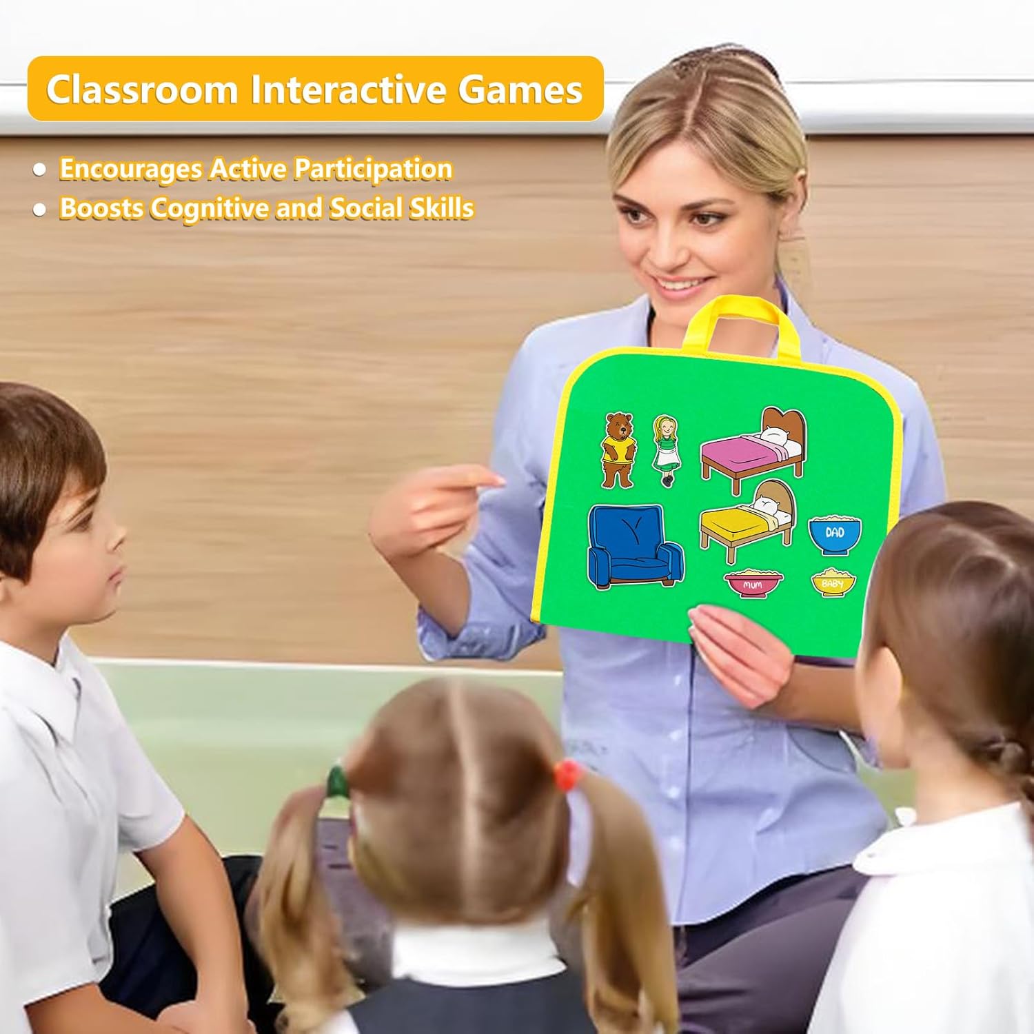 Goldilocks and the Three Bears Felt Board Stories Toddler Early Storytelling Learning Activities Felt Toys Interactive Play Kit for Kids
