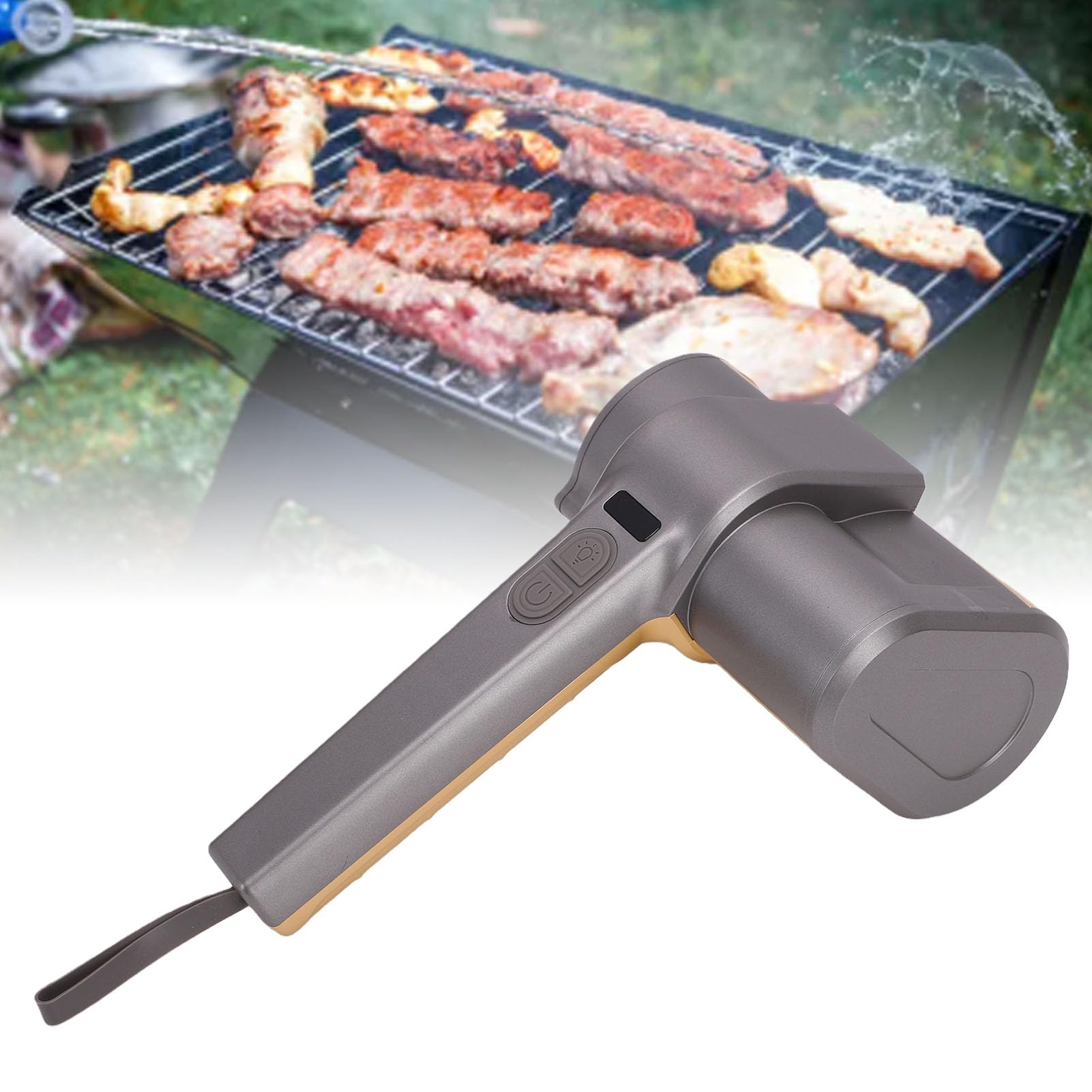 Fabater Spazzola per Griglia Elettrica Ricaricabile, Spazzola per Griglia per Barbecue per Esterni, Testa Rotante in Acciaio Inossidabile, Lavapavimenti Automatico