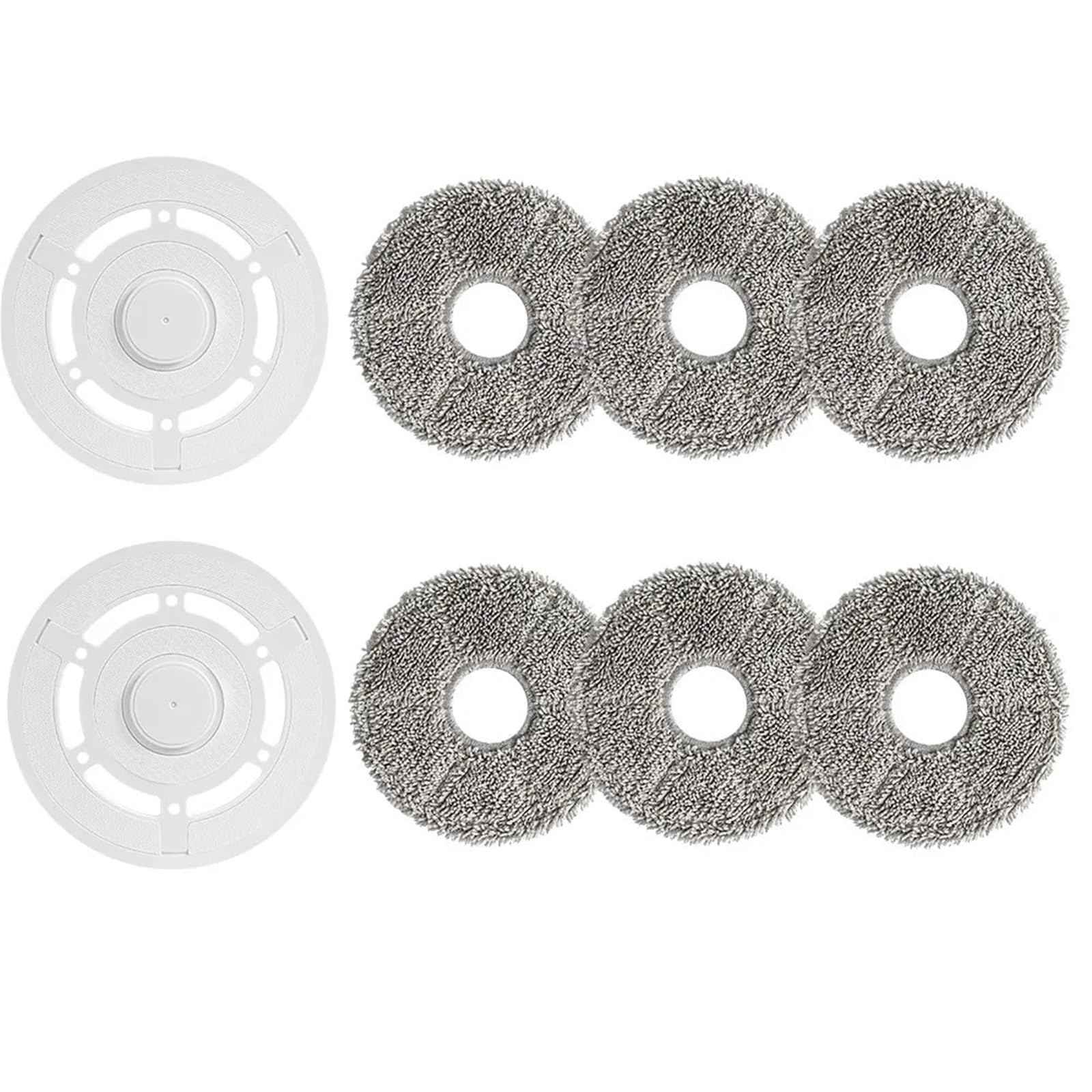 Qlmxjvzhkcn 8Pcs White 2-8Pcs，Compatible For Ecovacs，Compatible For Deebot，T10 Omni/Turbo/X1 Omni/Turbo/X1s Pro Spare Parts Mop Cloth Robot Vacuum Cleaner(8Pcs White)