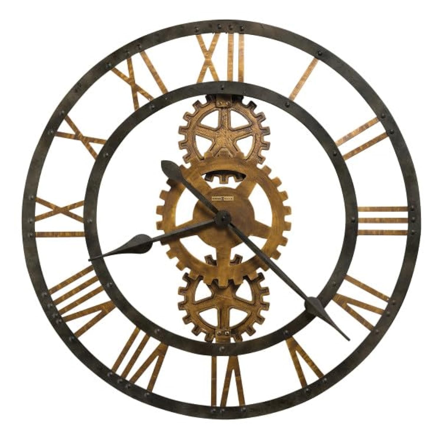 Horloge murale en métal Howard Miller gris chaud design haut de gamme