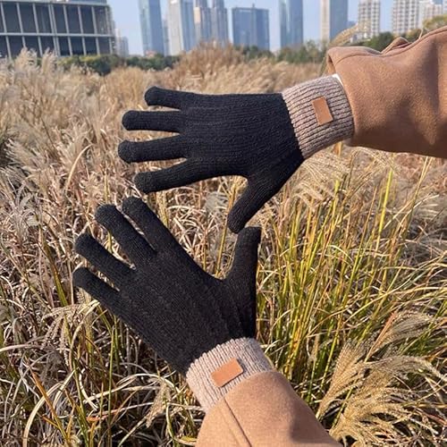 Luva Feminina Inverno,Luva TéRmica Touch Screen Feminina Masculina Ar Livre(Cáqui)