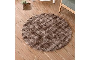 Ultra Soft Indoor Modern Small Round Faux Fur Carpet: An Oasis of Comfort and Style