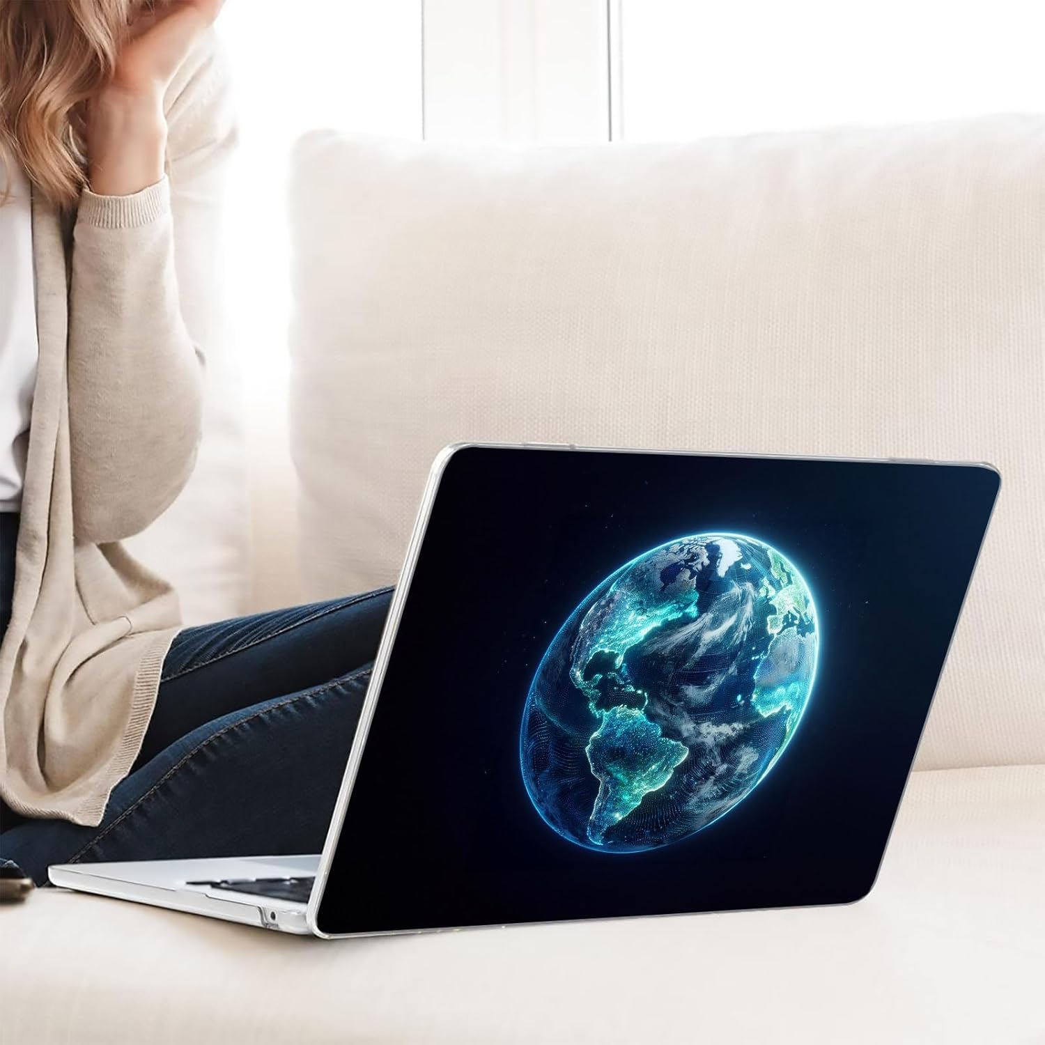 Compatible with MacBook Neo 13-inch, Hard Shell Case with Keyboard Cover and Screen Protector (A3404 A18 Pro chip, 2026 Release) - Earth Globe MC23045