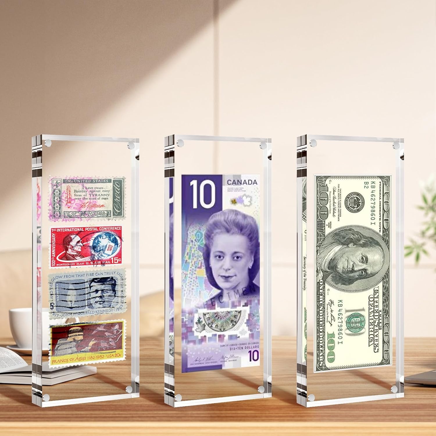 4x9 Business License Frame, Clear Acrylic 4x9 Business License Certificate Tabletop Display