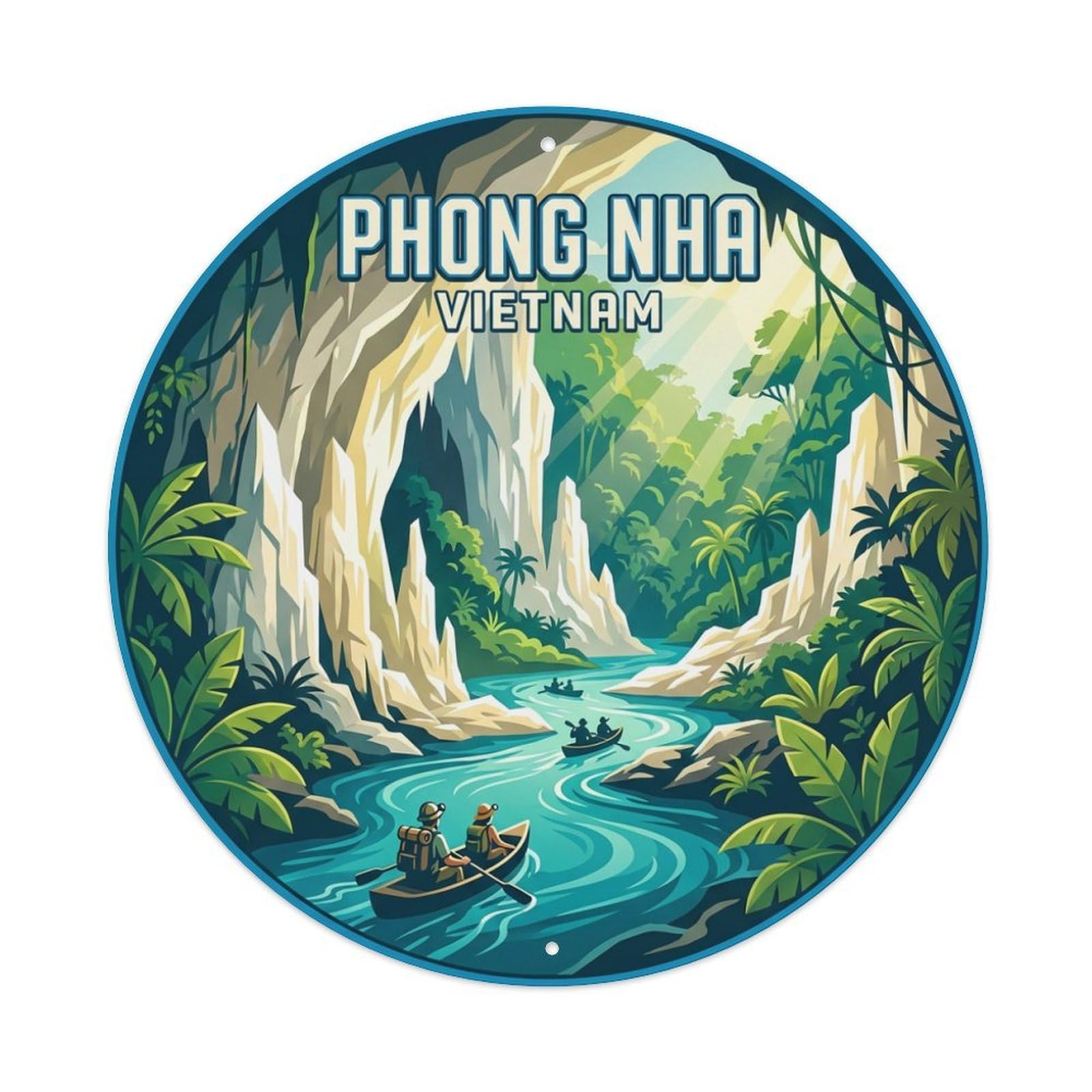 Retro Travel Vietnam Phong Nha Metal Tin Sign