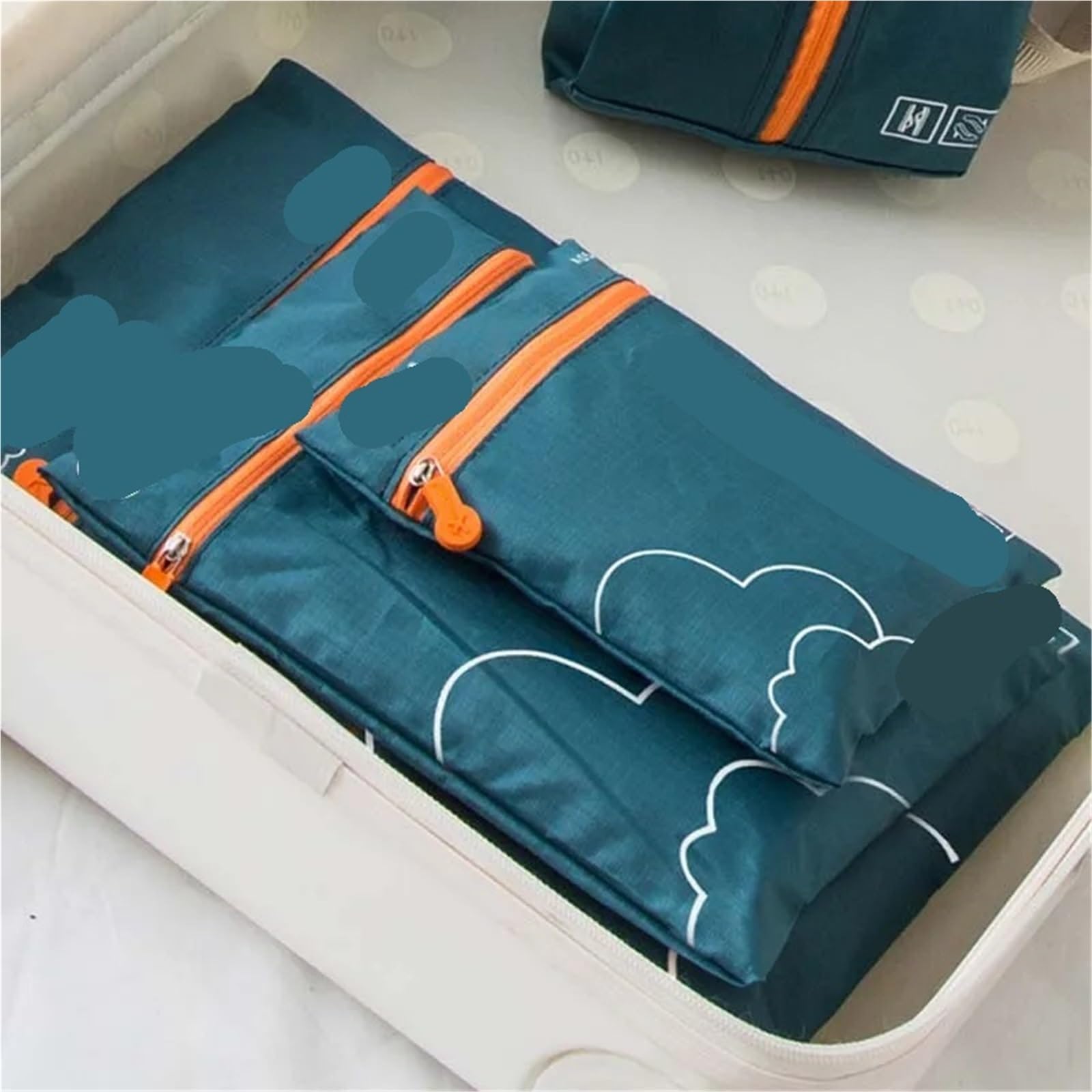 Reise Organizer 6 Stück/7 Stück/1 Stück Reiseaufbewahrungstaschen, Wasserdichter Reise-Organizer, Tragbarer Gepäck-Organizer, Kleidung, Schuhe, Ordentlicher Beutel, Verpackungsset(7Pcs-Gray-A)