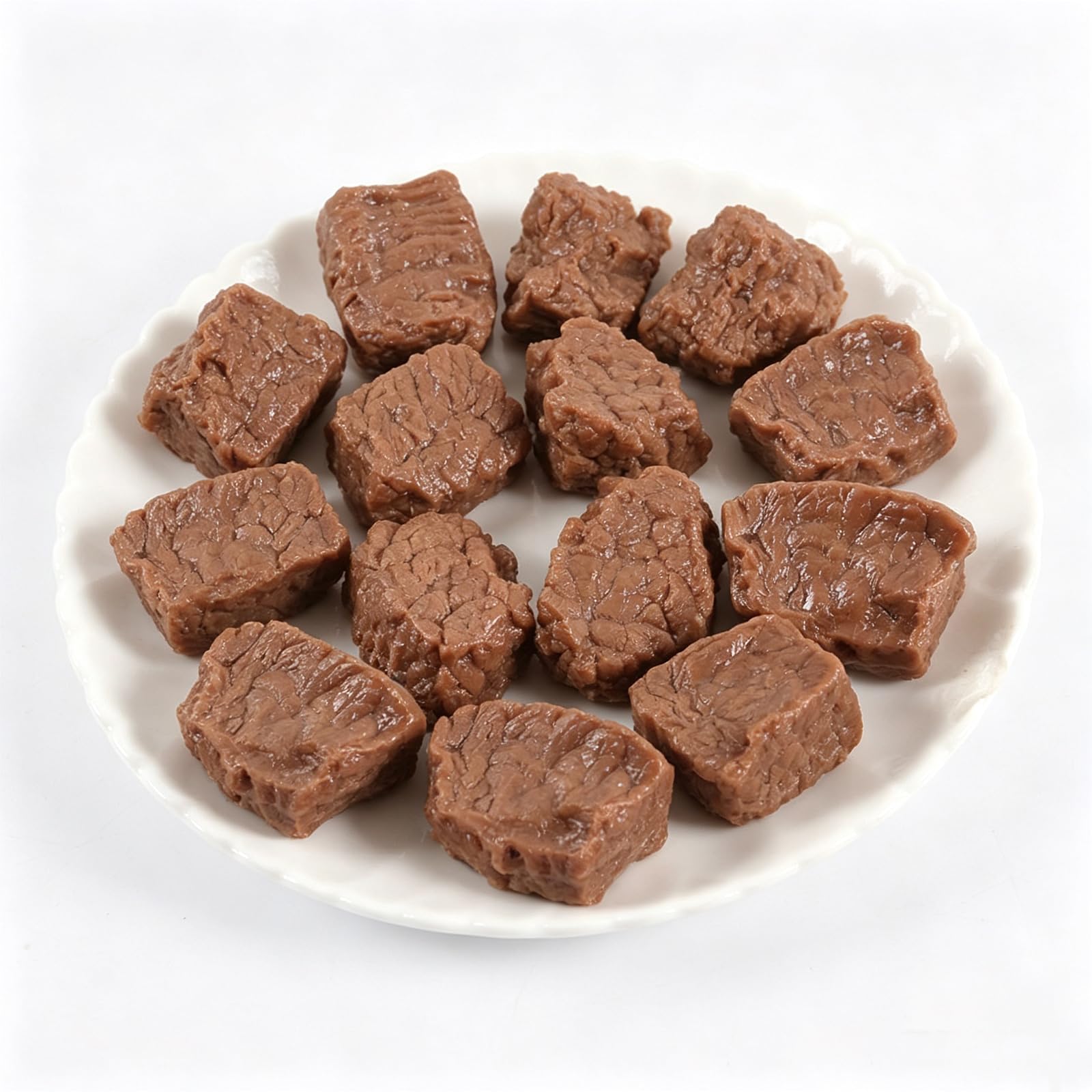 14 PCS Realistic Fake Cooked Beef Steak Model,Simulation Beef Block Props,Artificial Simulate Fake Steak Blocks Models for Food Model Home