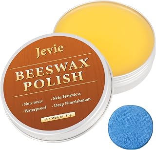 Jevie Natural Beeswax for Furniture Wood Finish & Polish (80g)