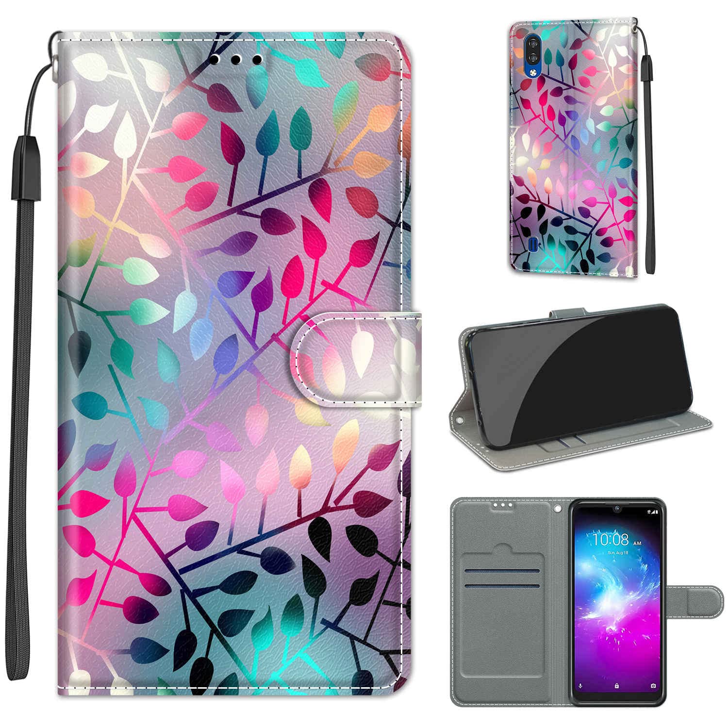 AQGGIIXY Cover per ZTE Blade A35 (6.75) + 2 Pezzi Vetro Temperato, Custodia per Antiurto AntiGraffio Protettiva Case Ultra Sottile Silicone Custodie per ZTE Blade A35 - YQ29