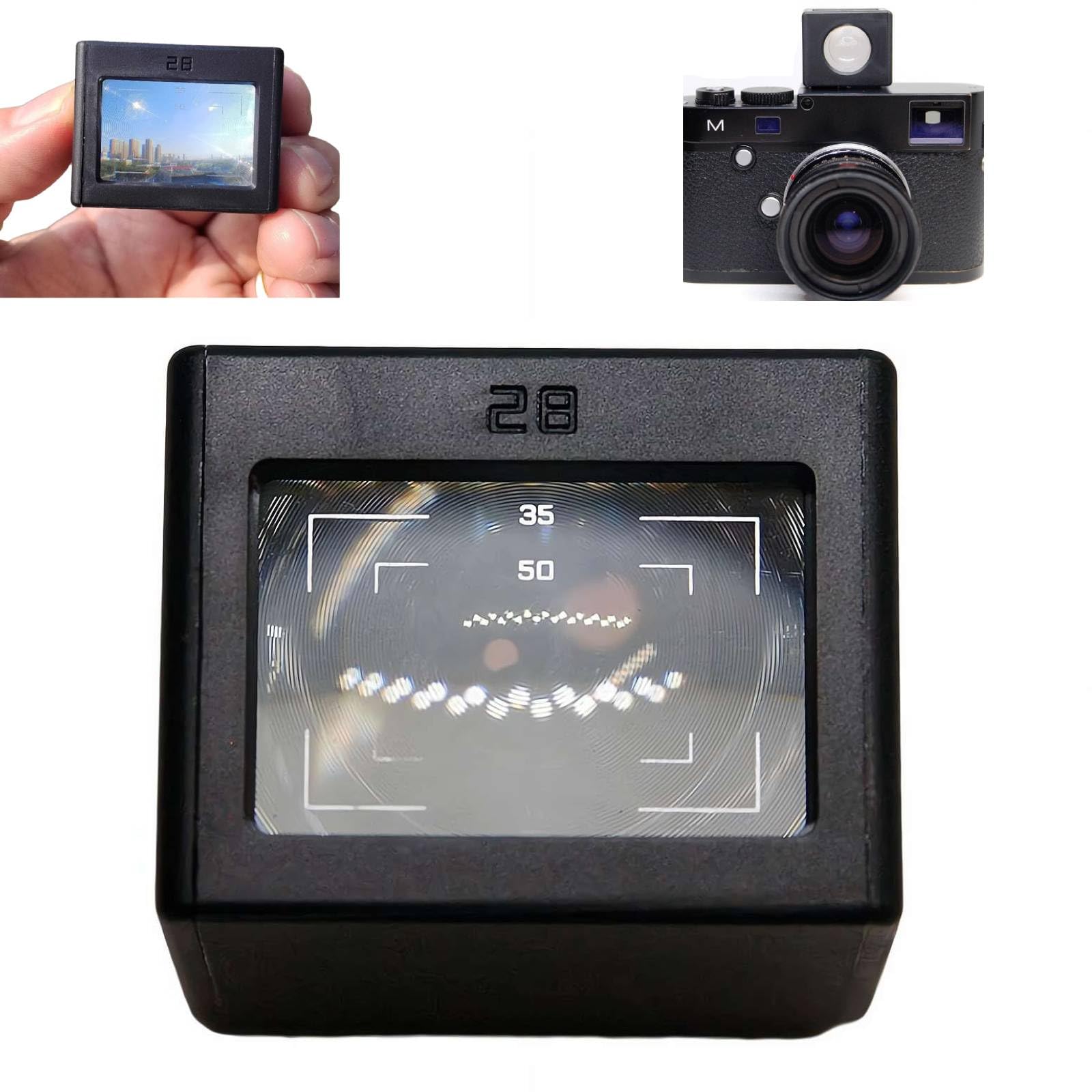 Retropia Viseur optique de niveau de taille 28 mm avec lignes de cadre 35/50 ou 40, position du pied de chaussure réglable pour un cadrage précis (35/50)