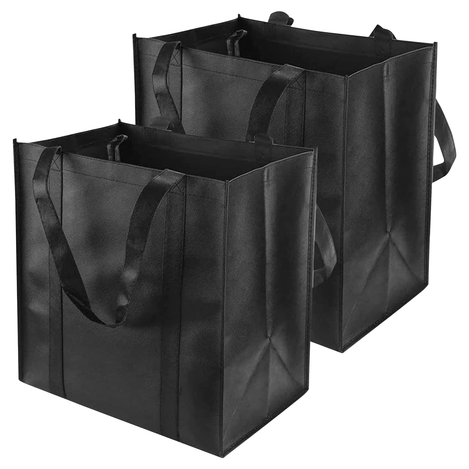 Reusable Shopping Bag 2 Pack Lightweight Foldable Grocery Shopping Tote Bag Large Waterproof Shopping Bags Washable, Stands Upright for Holiday Picnic Camping